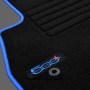 Alfombrillas Fiat 500 Edition Velour borde azul 07-